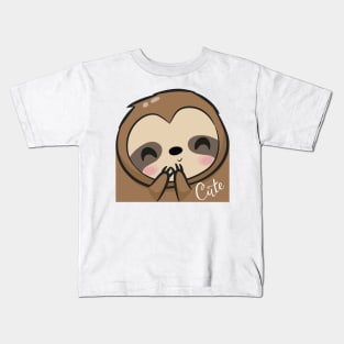 Cute sloth face Kids T-Shirt